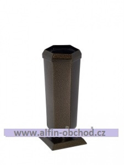 Obrázok z Váza na postavenie kónická malá starozlato