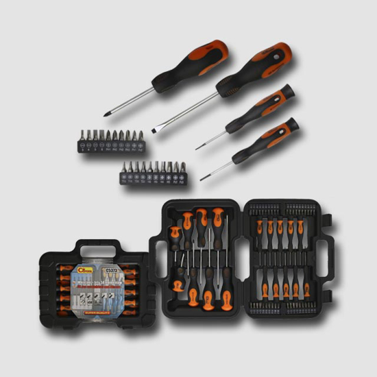 Obrázok z Sada šroubováků a bitů v plastovém boxu 58 dílů